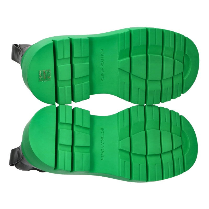Bottega Veneta Tire Ankle Chelsea Boots Blk/Green Size 11.5