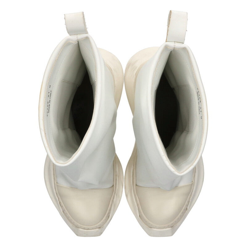 DRKSHDW Fogachine Leather Boots White Size 41