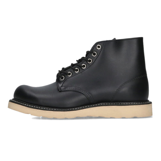 RED WING Black Round Toe 7-Hole Boots Size 8D