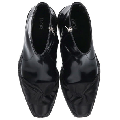 DIOR Black Satin Ribbon Side Zip Boots Size 8.5