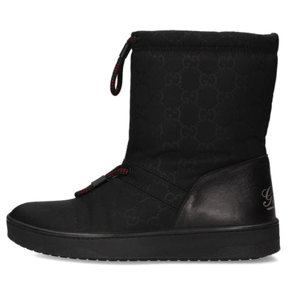 GUCCI Black GG Pattern Nylon Boots Size 7