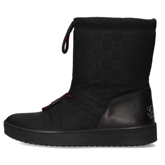 GUCCI Black GG Pattern Nylon Boots Size 7