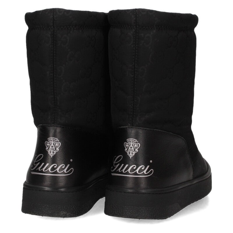 GUCCI Black GG Pattern Nylon Boots Size 7