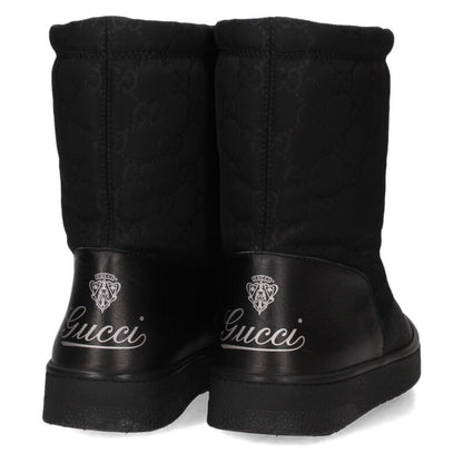 GUCCI Black GG Pattern Nylon Boots Size 7