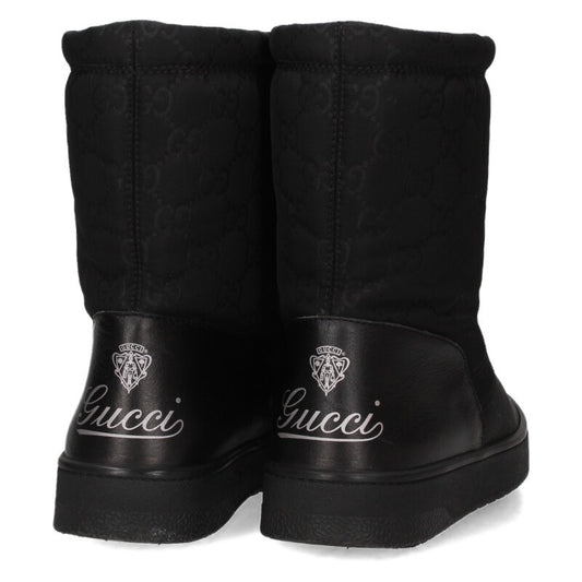 GUCCI Black GG Pattern Nylon Boots Size 7