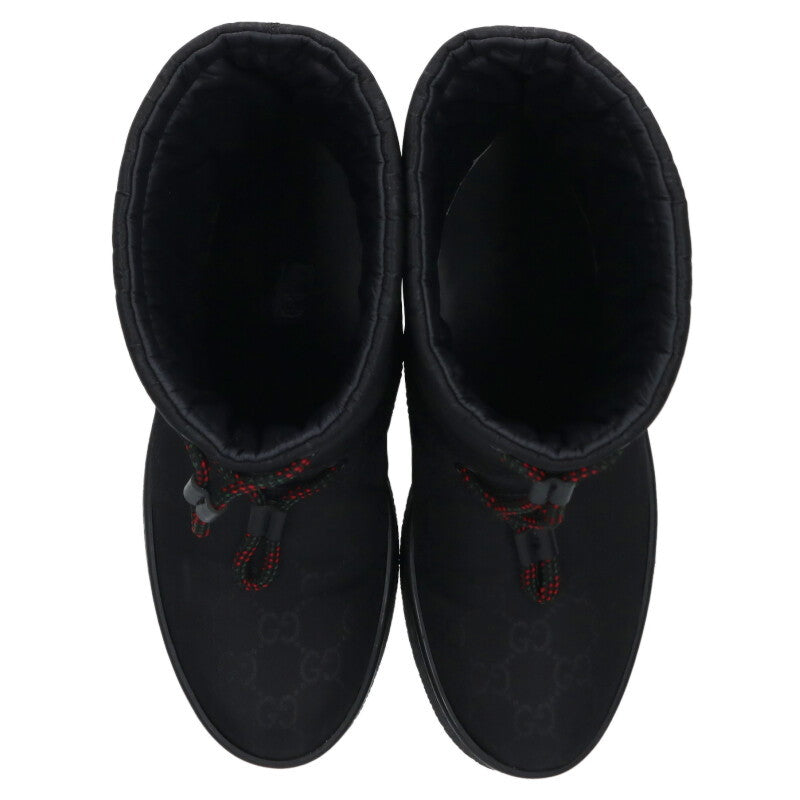 GUCCI Black GG Pattern Nylon Boots Size 7