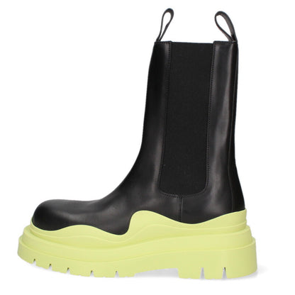 BOTTEGA VENETA Black Yellow Tire Chelsea Boots Size 11