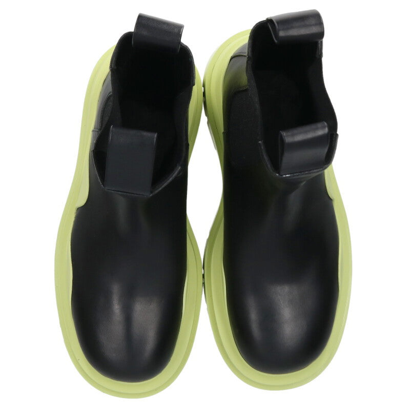 BOTTEGA VENETA Black Yellow Tire Chelsea Boots Size 11