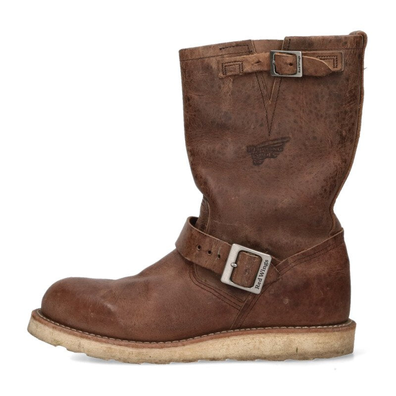 RED WING 2975 Brown Engineer Leather Boots Size 8D