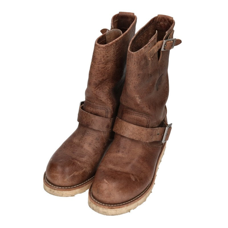 RED WING 2975 Brown Engineer Leather Boots Size 8D