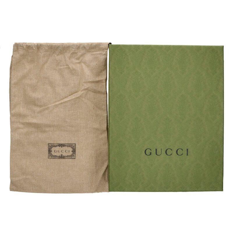 GUCCI Khaki Embossed Logo Side-Zip Boots Size 11.5