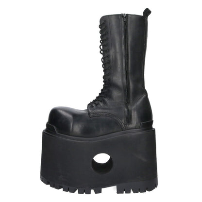 BALENCIAGA Giant High Leather Boots Black Size 10.5