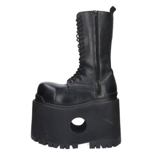 BALENCIAGA Giant High Leather Boots Black Size 10.5