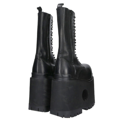 BALENCIAGA Giant High Leather Boots Black Size 10.5