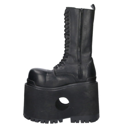 BALENCIAGA Giant High Leather Boots Black Size 10.5