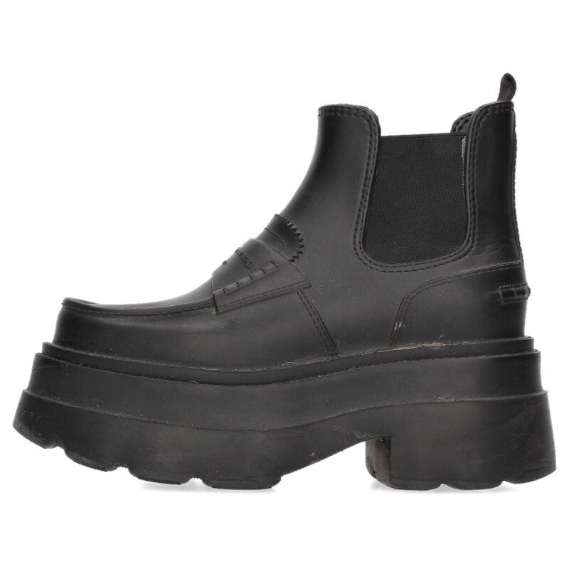 ALEXANDER WANG Black Side-Gore Rain Boots Size 6