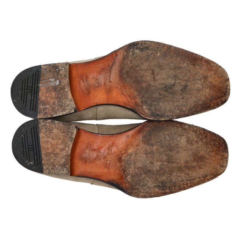 HERMES Beige Suede Chelsea Boots Size 9