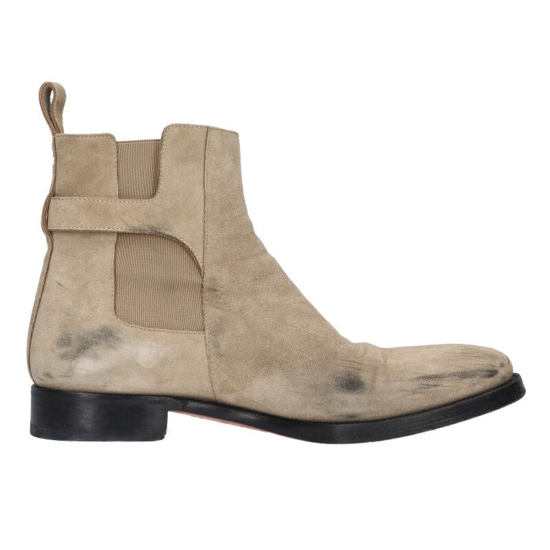 HERMES Beige Suede Chelsea Boots Size 9
