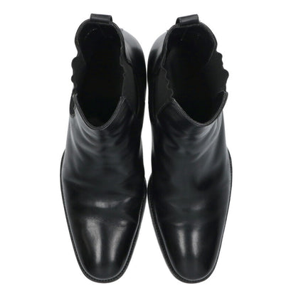 Dior HOMME 07AW Chelsea Leather Heel Boots Black Size 39.5