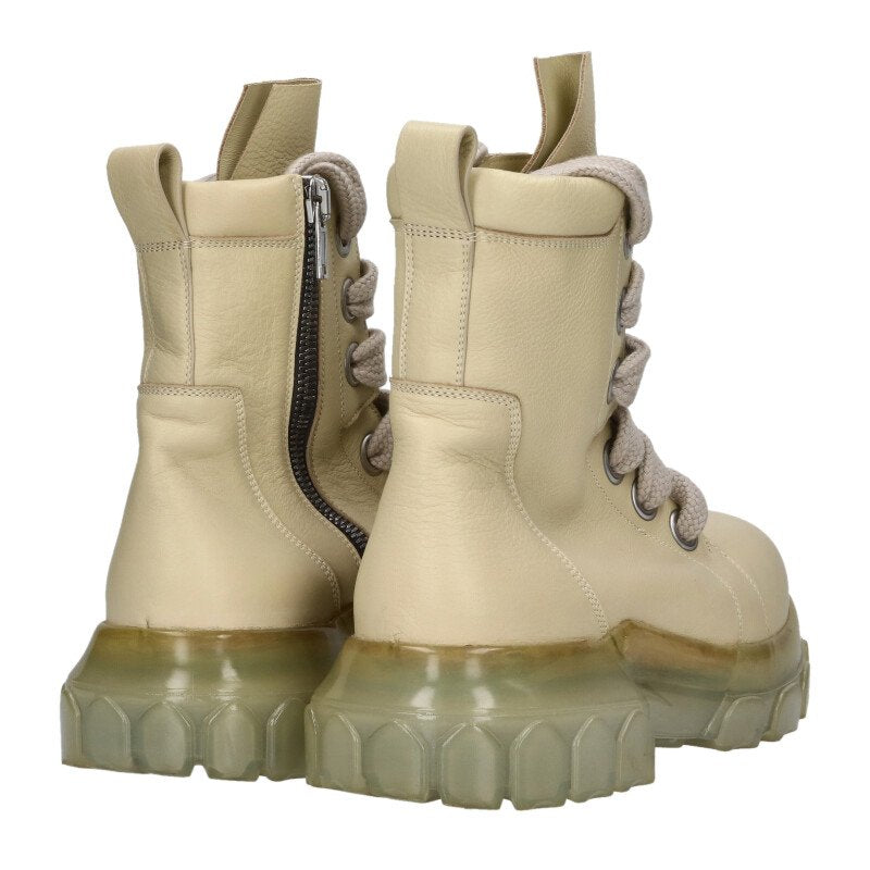 Rick Owens JUMBO LACE TRACTOR Leather Boots Multi Size 8.5