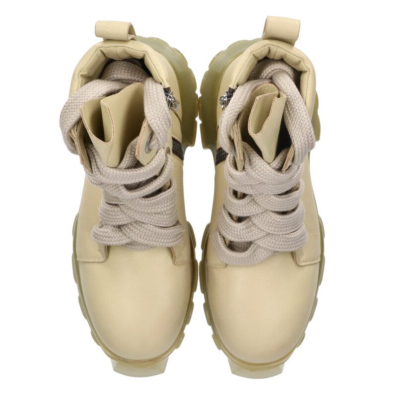 Rick Owens JUMBO LACE TRACTOR Leather Boots Multi Size 8.5