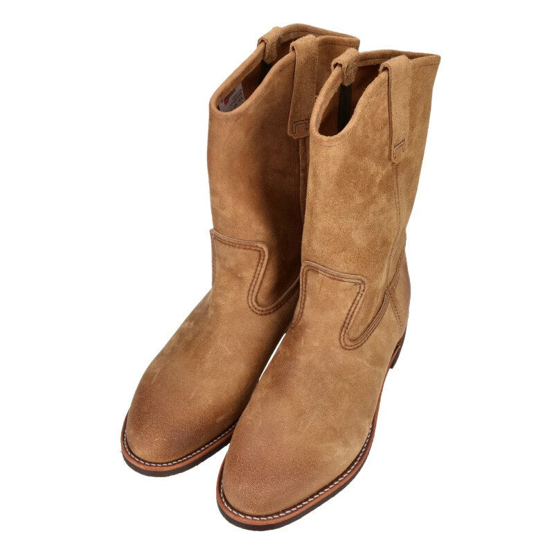 RED WING 8060 Suede Pecos Boots Beige Size 10.5E