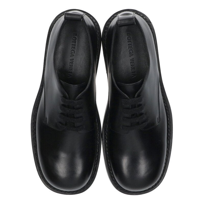 BOTTEGA VENETA Lace-Up Leather Boots Black Size 7.5