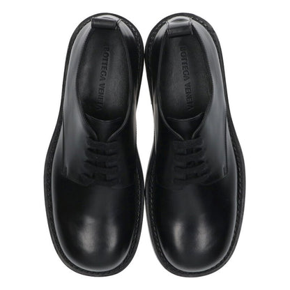 BOTTEGA VENETA Lace-Up Leather Boots Black Size 7.5
