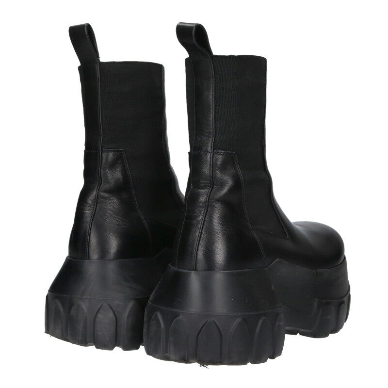 Rick Owens Beatle Mega Tractor Leather Boots Black Size 6.5