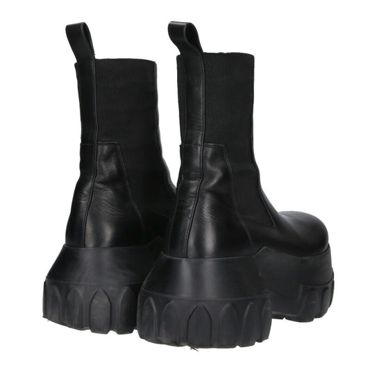Rick Owens Beatle Mega Tractor Leather Boots Black Size 6.5