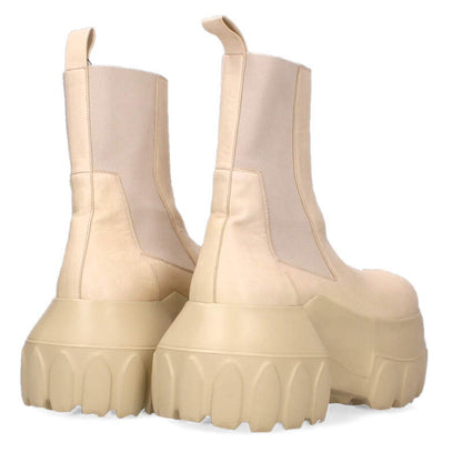 Rick Owens BEATLE MEGA TRACTOR Leather Boots Light Size 7.5