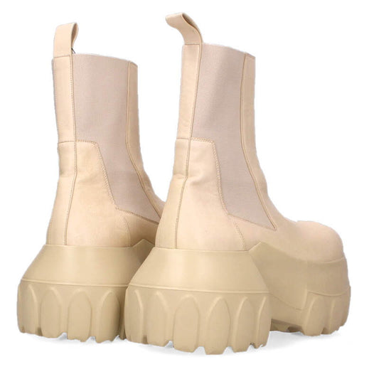 Rick Owens BEATLE MEGA TRACTOR Leather Boots Light Size 7.5
