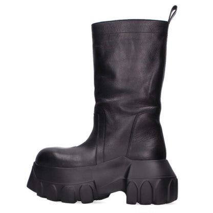 Rick Owens PULL ON MEGA TRACTOR Leather Boots Black Size 8.5