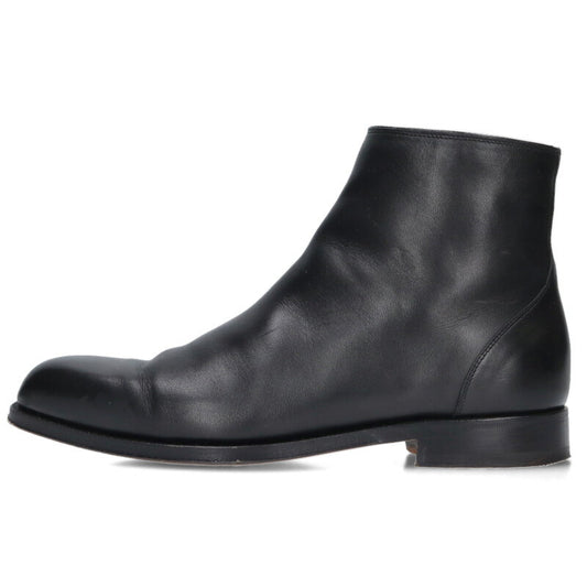 F.LLI Giacometti Black Side Zip Leather Boots Size 7.5