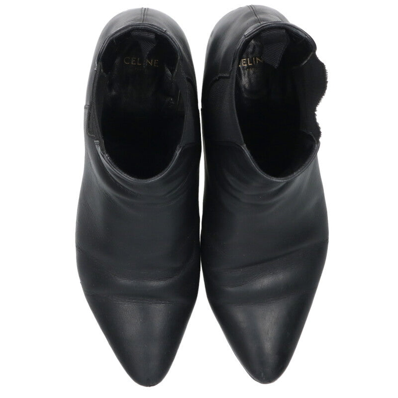 CELINE Black Jacno Leather Boots Size 6