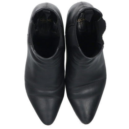 CELINE Black Jacno Leather Boots Size 6