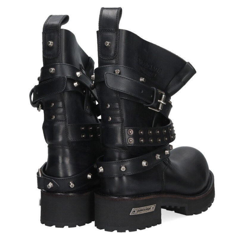BALENCIAGA Venom City Bootie Worn Calf Leather Size 7.5
