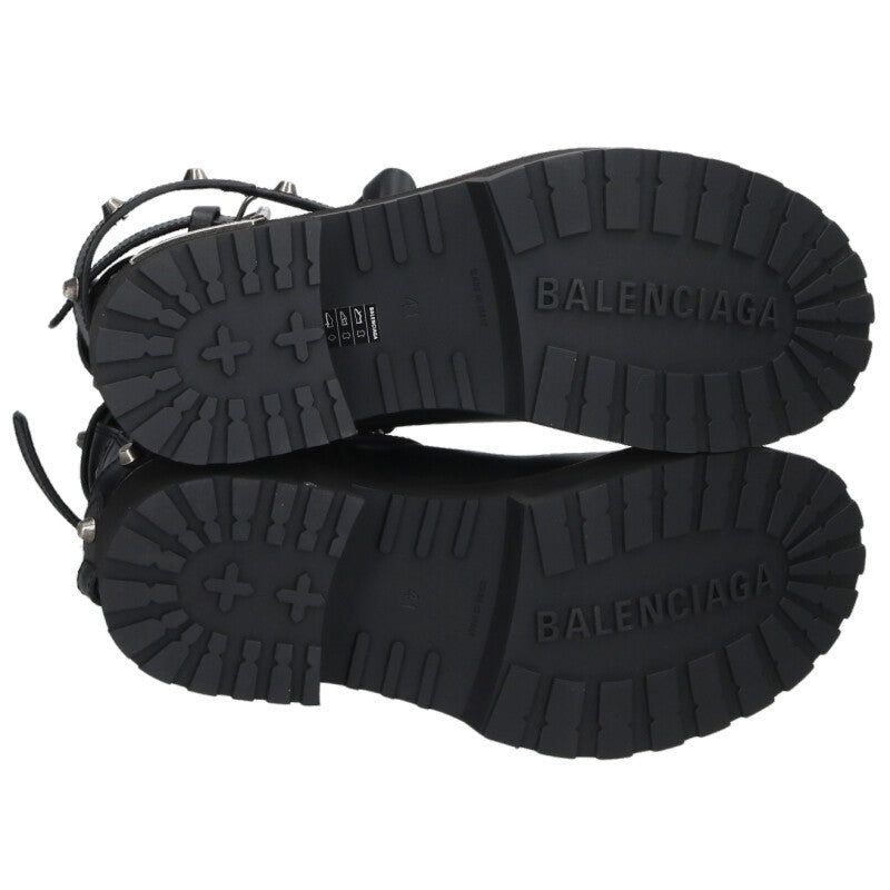 BALENCIAGA Venom City Bootie Worn Calf Leather Size 7.5