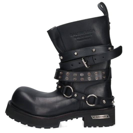 BALENCIAGA Venom City Bootie Worn Calf Leather Size 9.5