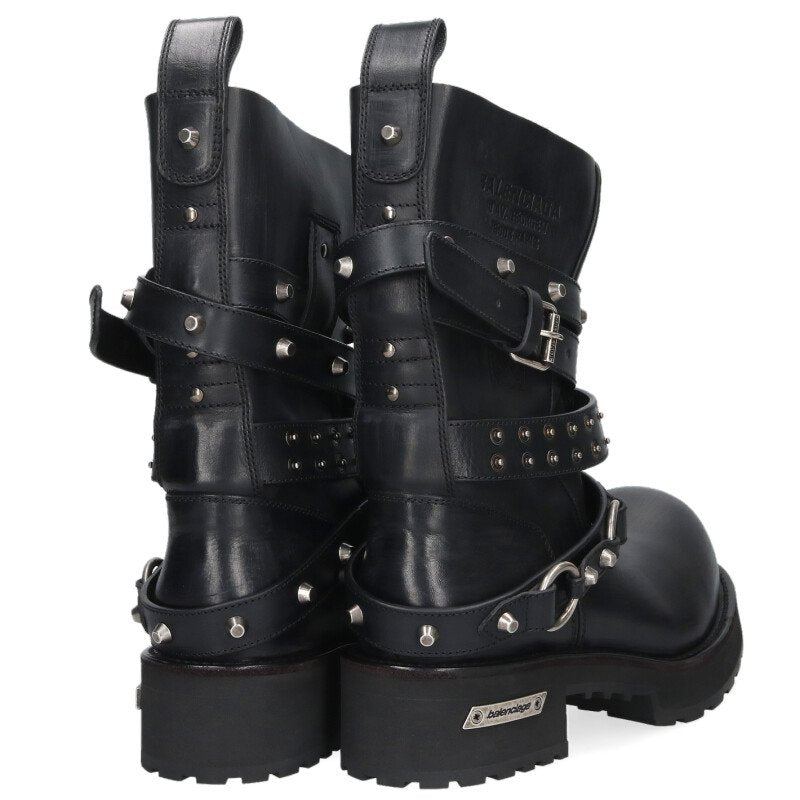 BALENCIAGA Venom City Bootie Worn Calf Leather Size 9.5