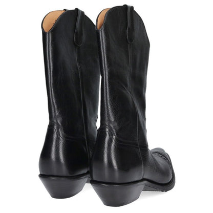 OUR LEGACY Western Leather Boots Black Size 9.5
