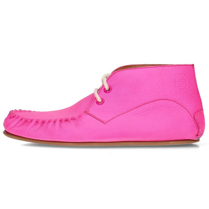 LOEWE MOCCASINS Leather Moccasin Boots Pink Size 10.5