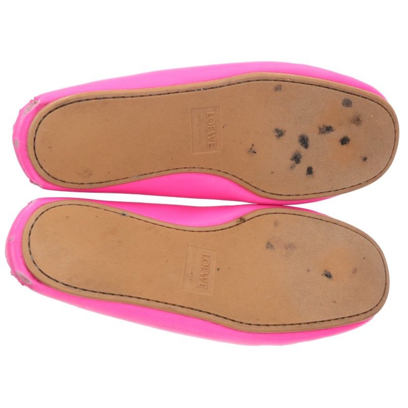 LOEWE MOCCASINS Leather Moccasin Boots Pink Size 10.5