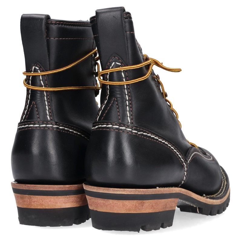 WESCO Jobmaster Leather Work Boots Black/Yellow Size 9E