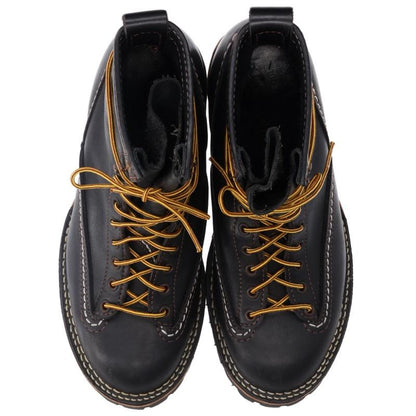 WESCO Jobmaster Leather Work Boots Black/Yellow Size 9E