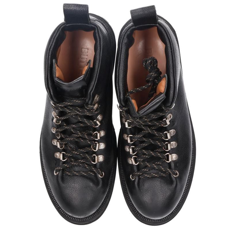 BUTTERO ALPI Mountain Leather Boots Black Size 7.5
