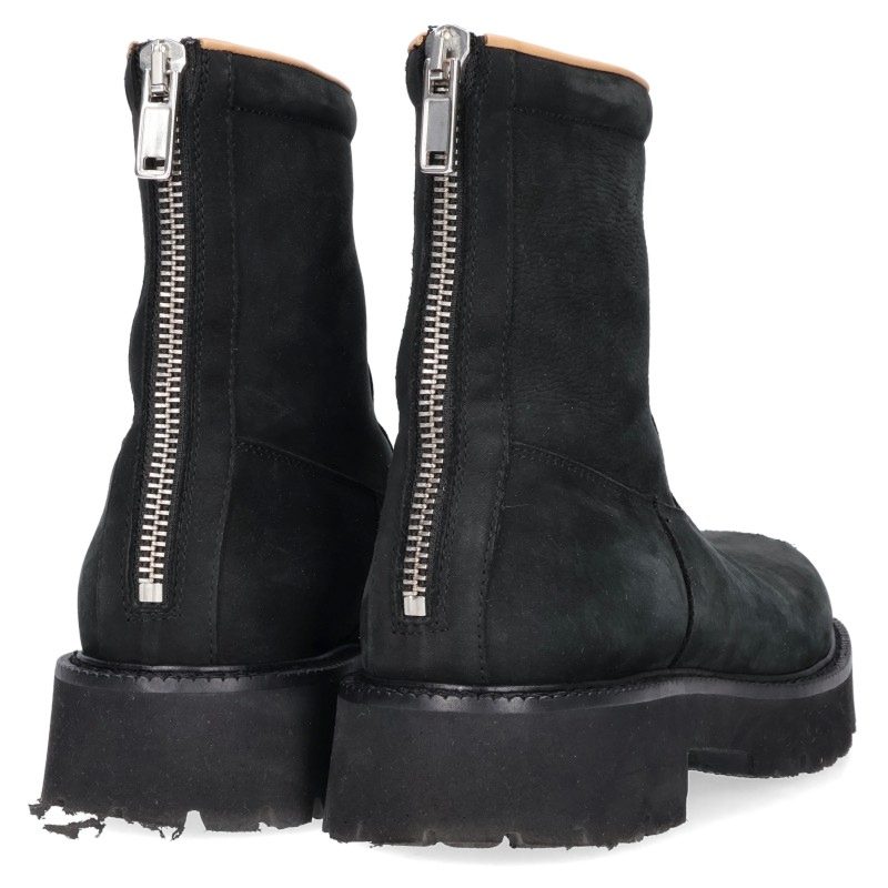 MM6 Distressed Toe High-Top Boots Black Size 8.5