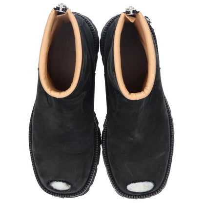 MM6 Distressed Toe High-Top Boots Black Size 8.5
