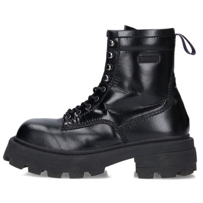 Eytys Michigan Lace-Up Leather Boots Black Size 7.5