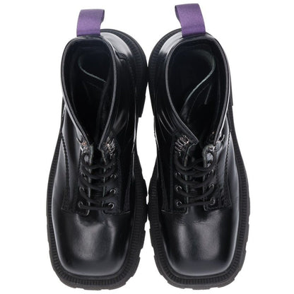 Eytys Michigan Lace-Up Leather Boots Black Size 7.5